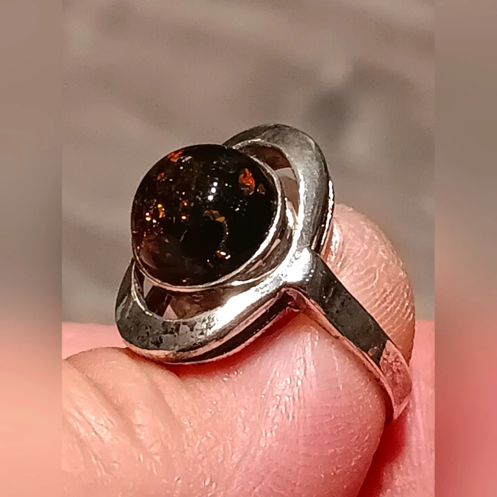 Set Baltic Amber Bracelet Ring Sterling Silver - Picture 13 of 15